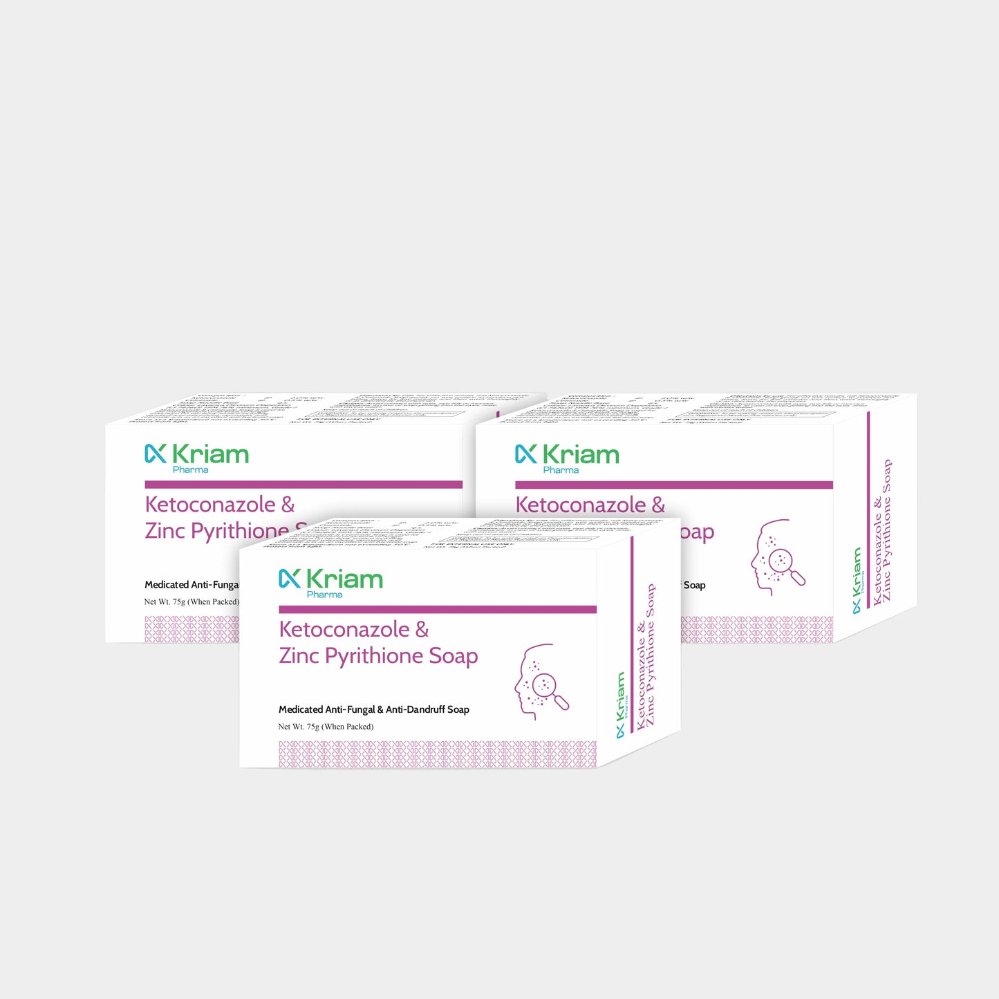 Ketconazole & Zinc Pyrithione Soap (Super Saver Pack of 3)