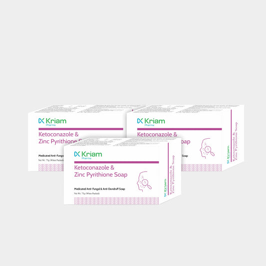 Ketconazole & Zinc Pyrithione Soap (Super Saver Pack of 3)