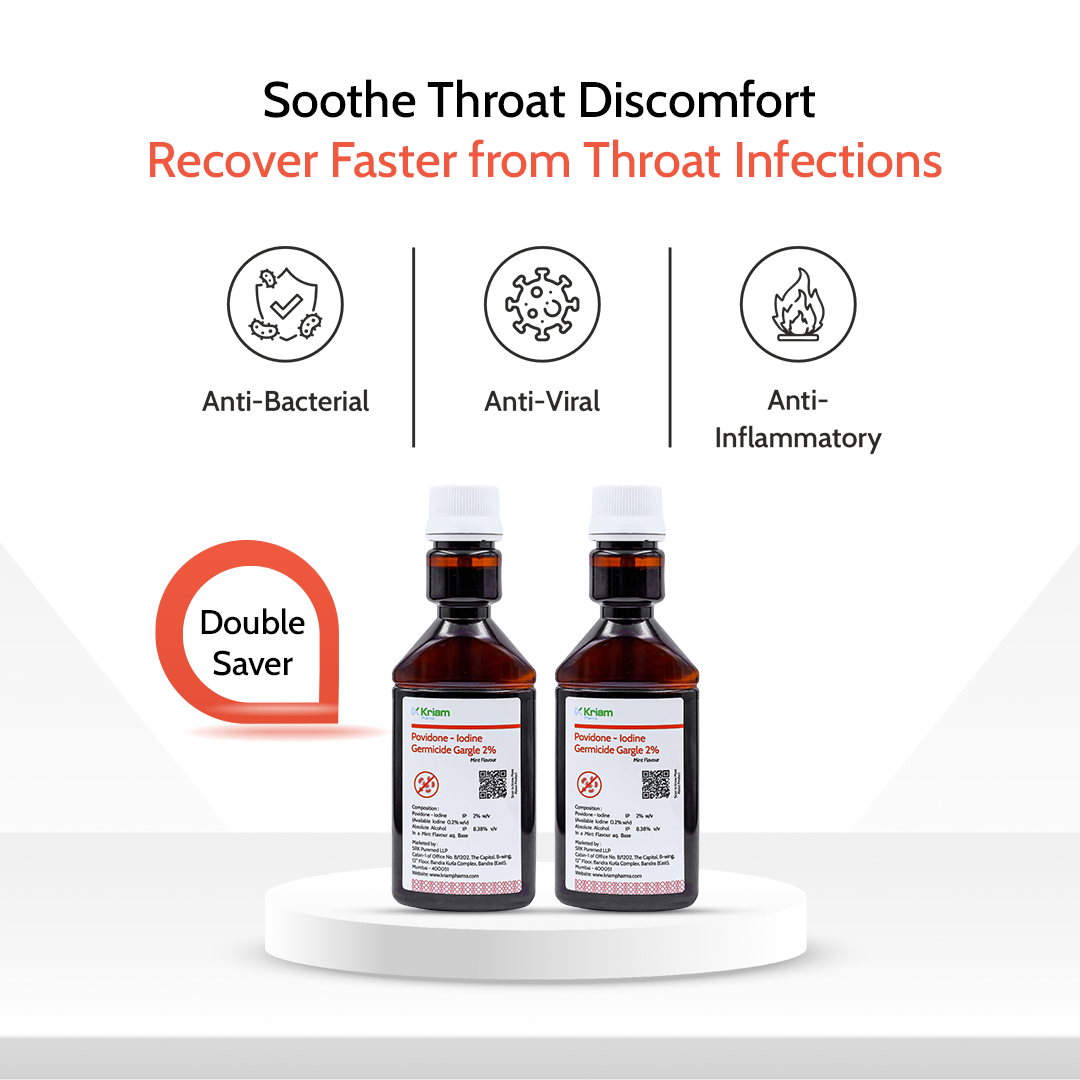 Povidone Iodine Gargle - (Double Saver Pack)
