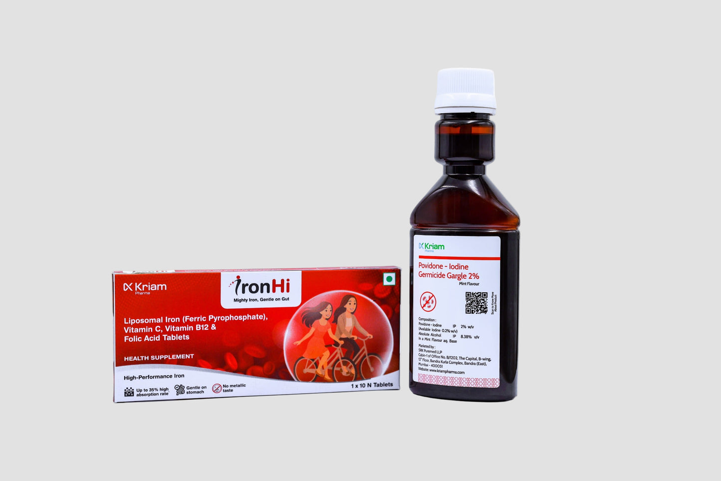 Combo Pack – IronHi + Povidone Iodine - Gargle