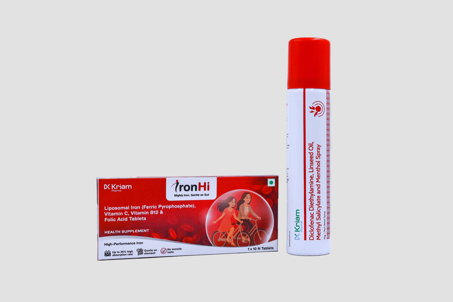 Combo Pack - IronHi + Diclofenac Spray