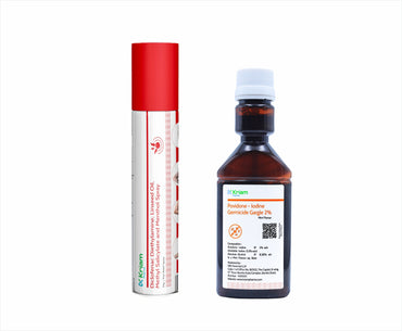 Povidone Iodine Gargle & Diclofenac Spray (Combo Pack)